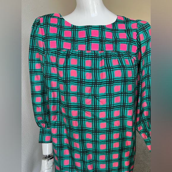 Manoush Arty Tartan SILK shift dress - Picture 10 of 15